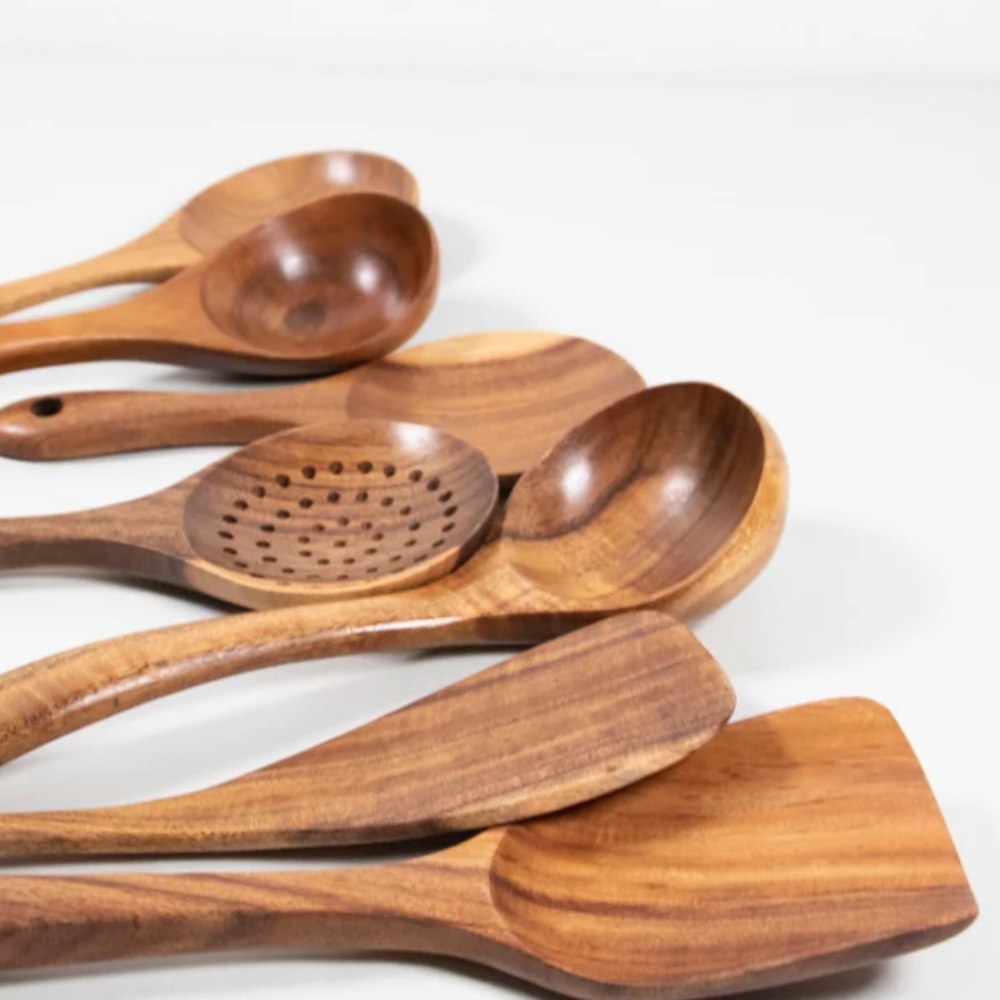 7-Piece High-Quality Wooden Cooking Set – Durable and Eco-Friendly Kitchen Utensils