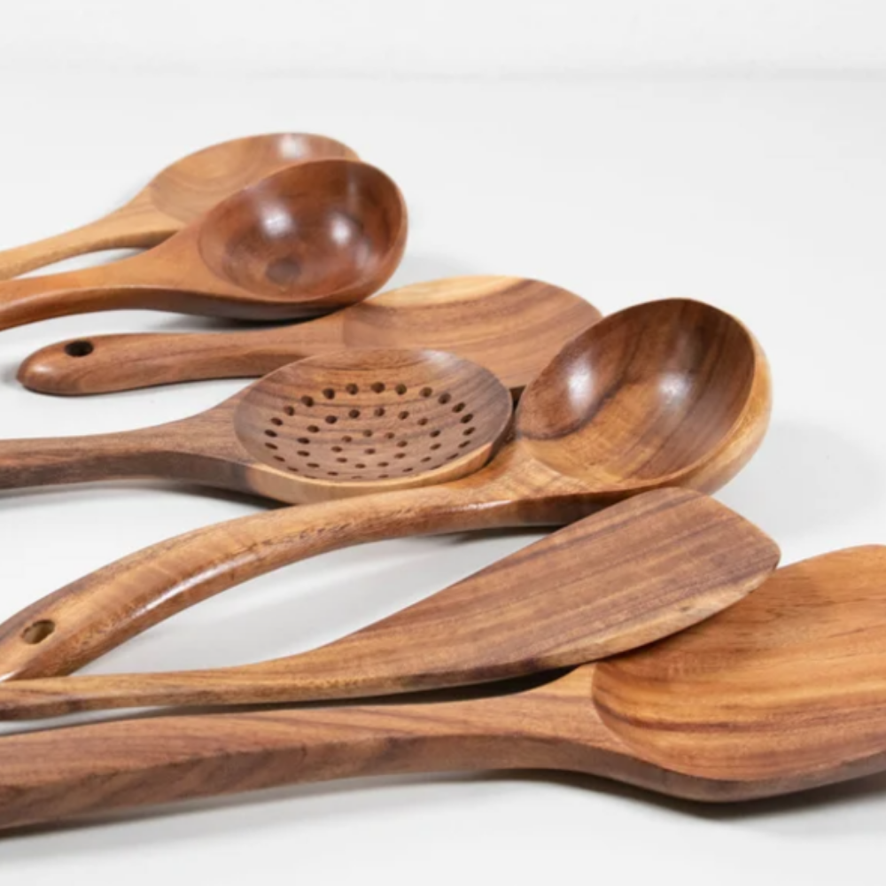 7-Piece High-Quality Wooden Cooking Set – Durable and Eco-Friendly Kitchen Utensils