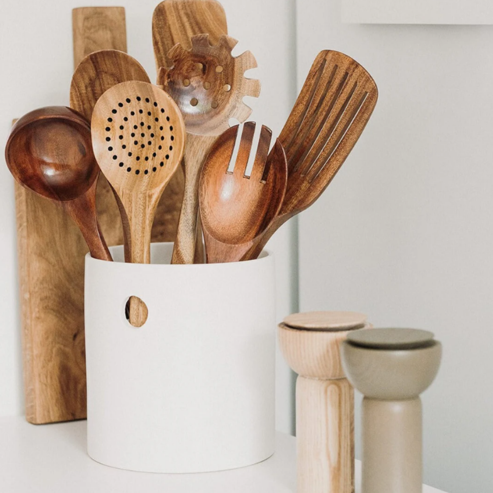 Premium 7-Piece Wooden Utensil Set – Eco-Friendly Kitchen Tools for Cooking and Baking